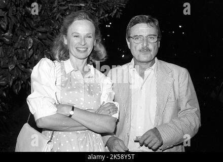 Bonnie Bartlett et William Daniels à Spago's en 1983 Credit: Ralph Dominguez/MediaPunch Banque D'Images