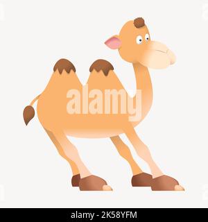 Autocollant de chameau, vecteur d'illustration d'animal de bande dessinée. Illustration de Vecteur