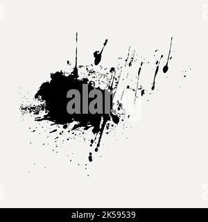 Grunge éclaboussures clipart, vecteur de texture noir. Illustration de Vecteur