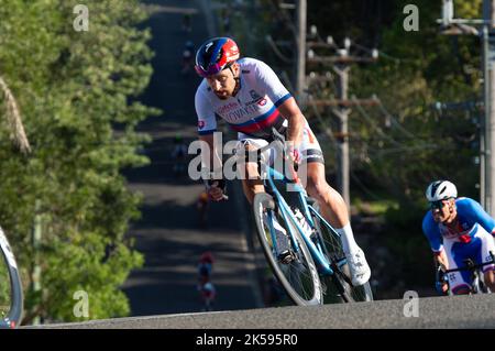 Trois fois champion du monde Peter Sagan de Slovaquie lors des Championnats du monde de cyclisme sur route UCI 2022 à Wollongong, en Australie. Banque D'Images