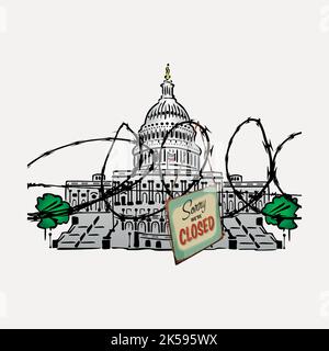Clipart de la Chambre des représentants, vecteur d'illustration d'architecture vintage. Illustration de Vecteur