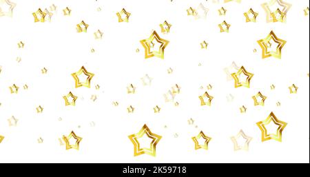 Image de taches de lumière sur des étoiles sur fond blanc Banque D'Images