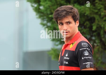 Circuit de Suzuka, Suzuka, Japon, 6 octobre 2022; Grand Prix de Formule 1 de la FIA japonaise: Arrivée: Scuderia Ferrari, Carlos Sainz Banque D'Images