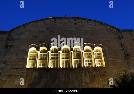 Le bâtiment emblématique du YMCA à Jérusalem, en Israël. Banque D'Images