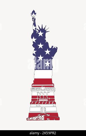 Statue de la liberté, illustration vectorielle. Illustration de Vecteur