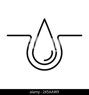 Moisture Icon vector crème hydratante signe cosmétiques soin de la peau concept d'emballage pour la conception graphique, logo, site Web, médias sociaux, application mobile, UI illu Illustration de Vecteur