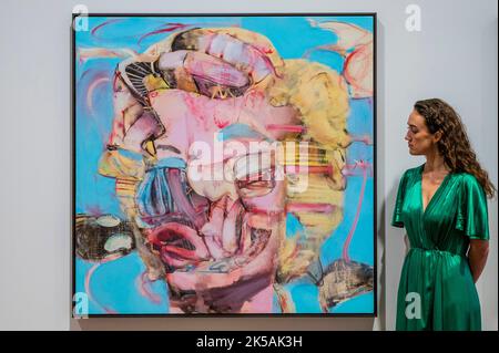 Londres, Royaume-Uni. 7th octobre 2022. Les serties de Marilyn Monroe des œuvres sans titre - Adrian Ghenie, la peur de MAINTENANT, à Thaddaeus Ropac, s'ouvre au public: 12 octobre-22 décembre 2022. De nouvelles peintures à l'huile et des dessins au charbon de bois par l'artiste renommé Adrian Ghenie seront présentés à Thaddaeus Ropac dans son exposition la plus importante à Londres pendant près d'une décennie. Crédit : Guy Bell/Alay Live News Banque D'Images