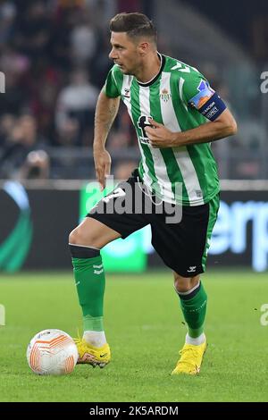 Rome, Italie , 06 octobre , 2022 photographié de gauche à droite, Joaquin de Real Betis pendant le match de football UEFA Europa League MATCH AS Roma v Real Betis crédit: Massimo Insabato/Alamy Live News Banque D'Images