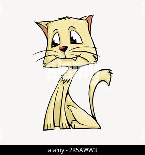 Élément de collage de dessin animé de chat, joli vecteur d'illustration. Illustration de Vecteur
