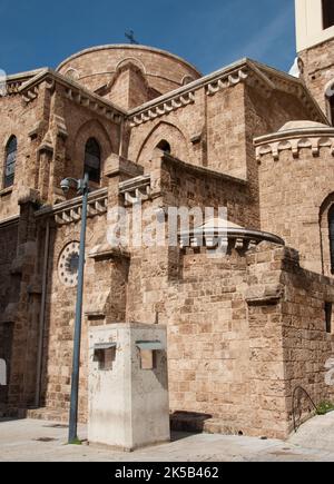 Vue arrière, cathédrale Saint-Louis des moines Capucins, Beyrouth, Liban, Moyen-Orient Banque D'Images