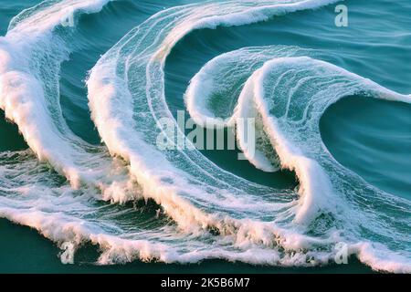 Gros plan sur les magnifiques vagues de l'océan Banque D'Images
