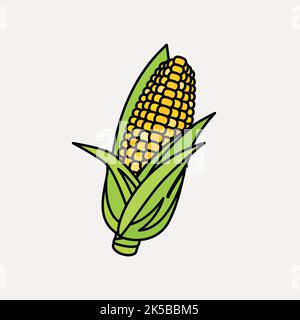 Clipart de maïs, vecteur d'illustration alimentaire. Illustration de Vecteur