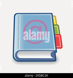 Icône du carnet d'adresses, illustration de l'application. Illustration de Vecteur