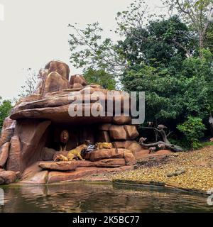 Orlando, FL USA - 28 décembre 2019 : croisière Jungle Cruise à Walt Disney World Magic Kingdom à Orlando, Floride. Banque D'Images