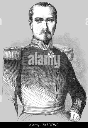 'Sebastopol; Portrait du général Bosquet', 1854. De "Cassell's Illustrated Family Paper; London Weekly 31 déc 1853 au 30 déc 1854". Banque D'Images