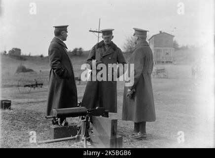 Armée, États-Unis essais de mitrailleuse, 1918. Banque D'Images