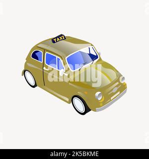 svg, autocollants sur les voitures, voiture clipart, dessin animé de taxi, antique, autocollant de journal de balle, cabine, dessin animé, clip art, clipart, collage Illustration de Vecteur