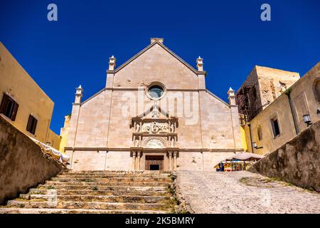 Église de Santa Maria a Mare sur les îles Tremiti à Puglia - Île de San Nicola nel Gargano Banque D'Images