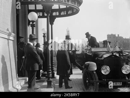 Commission britannique aux États-Unis - arrivée à long Residence, 1917. Banque D'Images