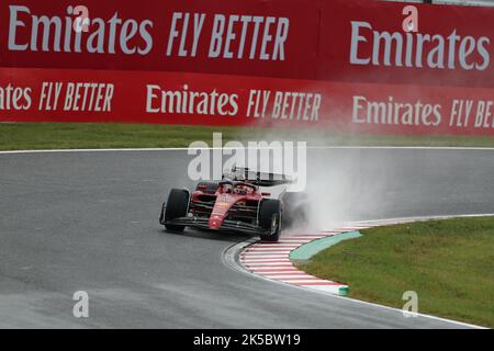 7th octobre 2022 ; circuit de Suzuka, Ino, ville de Suzuka, préfecture de Mie, Japon : Grand Prix du Japon FIA F1, journée d'entraînement libre ; Scuderia Ferrari, Charles Leclerc Banque D'Images