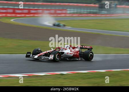 7th octobre 2022 ; circuit de Suzuka, Ino, ville de Suzuka, préfecture de Mie, Japon : Grand Prix du Japon FIA F1, journée d'entraînement libre ; Alfa Romeo F1 Team Orlen, Guanyu Zhou Banque D'Images