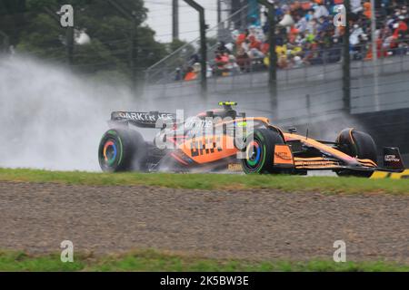 7th octobre 2022 ; circuit de Suzuka, Ino, ville de Suzuka, préfecture de Mie, Japon : Grand Prix du Japon FIA F1, journée d'entraînement libre ; McLaren F1 Team, Lando Norris Banque D'Images