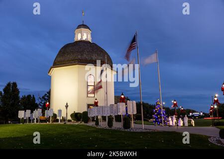 Chapelle du souvenir de la nuit silencieuse de Bronner à Frankenmuth Michigan Réplique de la chapelle originale d'Oberndorf, en Autriche, où la nuit silencieuse était la première PE Banque D'Images