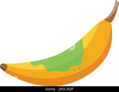 Vecteur isométrique de l'icône de la banane contaminée. Bactéries alimentaires. Bacille de sécurité Illustration de Vecteur