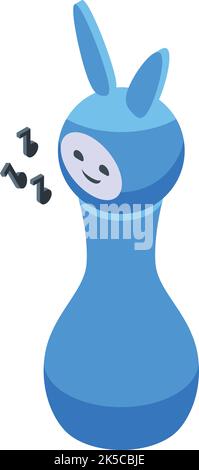 Icône de jouet de musique vecteur isométrique. Éducation précoce. École d'enfants Illustration de Vecteur