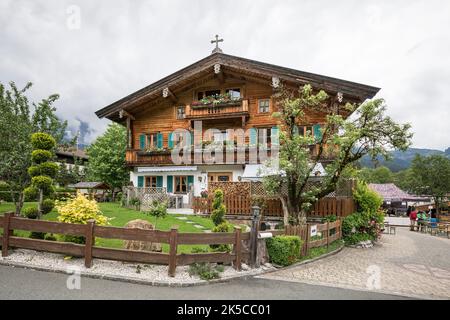 Der Wagnerhof, maison d'appartement à Going am Wilden Kaiser, quartier Kitzbühel, Tyrol, Autriche Banque D'Images