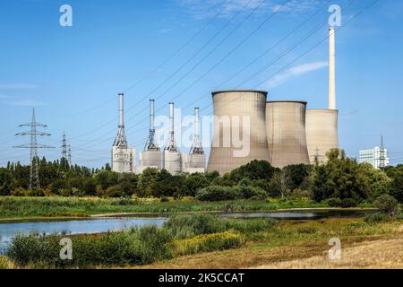 Centrale électrique de Gersteinwerk, RWE, centrale à vapeur au gaz naturel, Werne, Rhénanie-du-Nord-Westphalie, Allemagne, Europe Banque D'Images