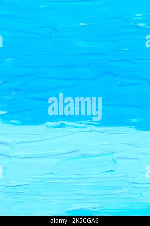 Arrière-plan minimaliste abstrait bleu pastel et turquoise. Fond texturé azur profond et couleur cyan. Art contemporain Banque D'Images