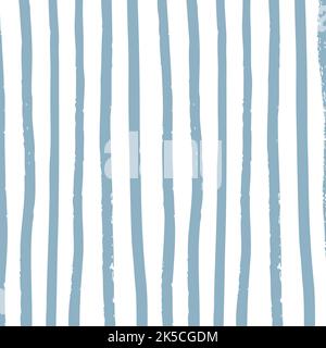 Motif de caniche à rayures épaisses verticales bleues dessinées à la main Illustration de Vecteur