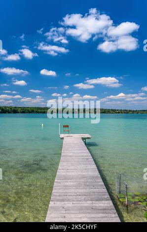 Allemagne, Bavière, comté de Starnberg, Wörthsee, rive sud-est à Paradieswinkel Banque D'Images