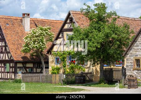 Allemagne, Bavière, Bad Windsheim, musée en plein air franconien. Banque D'Images