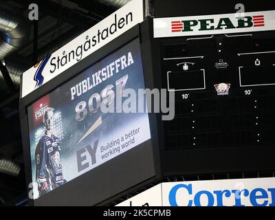 Linköping HC vs. Frölunda Indians (Club de hockey Frölunda), Ligue suédoise de hockey, dans l'arène Saab, Linköping, Suède. Banque D'Images