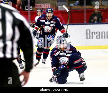 Linköping HC vs. HV71, Ligue suédoise de hockey, dans l'arène Saab, Linköping, Suède. Quart de finale no 5. Dans la photo: Nichlas Hardt, Linköping Hockey. Banque D'Images