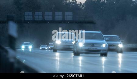 L'autoroute sous la pluie Banque D'Images