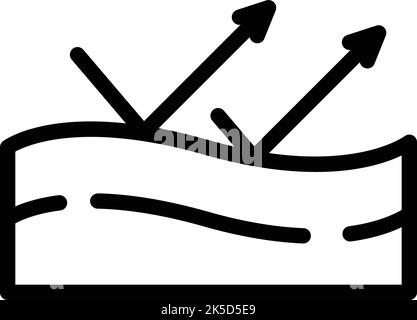 Vecteur de contour de l'icône de protection solaire de la peau. Santé sec. Traitement du visage Illustration de Vecteur