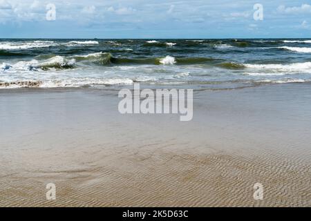 Pays-Bas, Texel, côte ouest, plage, sable Banque D'Images