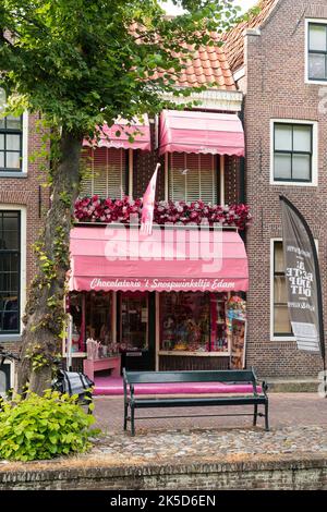 Pays-Bas, Edam, vieille ville, spui, magasin de bonbons Banque D'Images