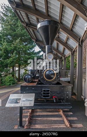 Exposition de trains au World Forestry Centre de Washington Park à Portland, Oregon. Banque D'Images