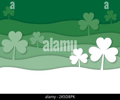 Shampoings de la Saint Patrick dans un style de couche de papier Illustration de Vecteur