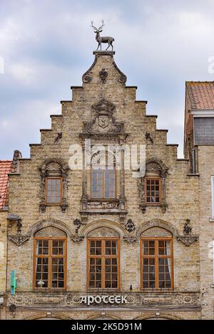 Pharmacie, Veurne, Flandre Occidentale, Flandre, Belgique Banque D'Images