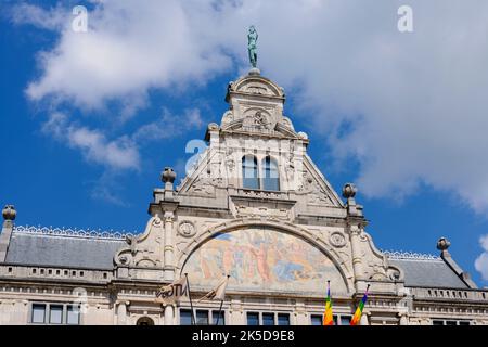 Théâtre Royal Dutch, façade murale, Gand, Flandre orientale, Flandre, Belgique Banque D'Images