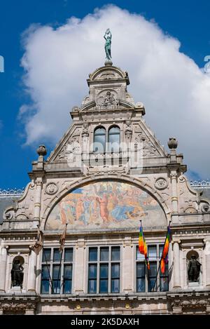 Théâtre Royal Dutch, façade murale, Gand, Flandre orientale, Flandre, Belgique Banque D'Images