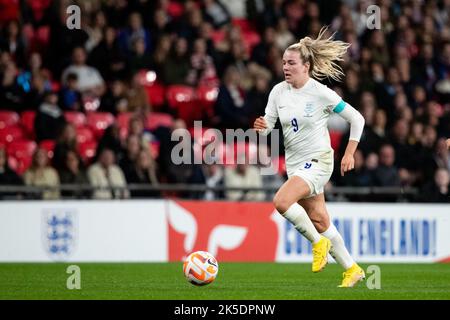 Londres, Royaume-Uni. 07th octobre 2022. Lauren Hemp (9 Angleterre) en action pendant le match amical entre l'Angleterre et les États-Unis au stade Wembley à Londres, en Angleterre. (Liam Asman/SPP) crédit: SPP Sport presse photo. /Alamy Live News Banque D'Images