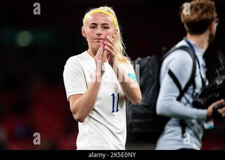 Londres, Royaume-Uni. 07th octobre 2022. Chloe Kelly (11 Angleterre) après le match amical entre l'Angleterre et les États-Unis au stade Wembley à Londres, en Angleterre. (Liam Asman/SPP) crédit: SPP Sport presse photo. /Alamy Live News Banque D'Images