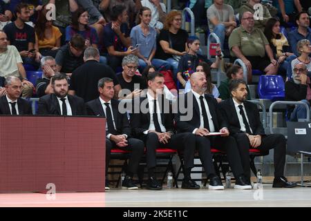 Barcelone, Espagne. 07th octobre 2022. Georgios Bartzokas de l'Olympiacos Pirée lors du match Euroligue des compagnies aériennes turques entre le FC Barcelone et l'Olympiacos Pirée au Palau Blaugrana à Barcelone, Espagne. Crédit : DAX Images/Alamy Live News Banque D'Images