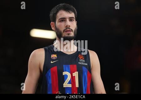 Barcelone, Espagne. 07th octobre 2022. Alex Abrines du FC Barcelone lors du match EuroLeague de Turkish Airlines entre le FC Barcelone et Olympiacos Pirée au Palau Blaugrana à Barcelone, Espagne. Crédit : DAX Images/Alamy Live News Banque D'Images